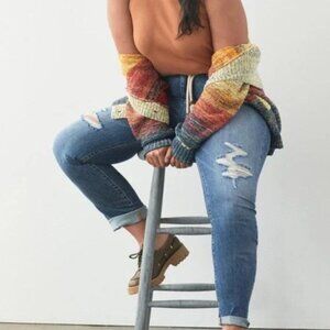 ANTHROPOLOGIE PIlcro The Vintage Straight Distressed Jeans Size 32